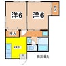 グリーンベルトＡ 2Kの間取り