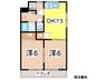ピュアタウンＡ 2DKの間取り