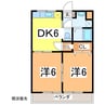 ピュアタウンＡ 2DKの間取り