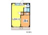 日光マンション 1LDKの間取り