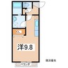 アンジュール 1Rの間取り