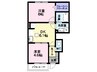 リバティーベルＢ 2DKの間取り