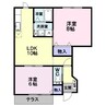 サンシャインヒルズＣ 2LDKの間取り