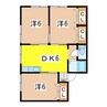 コーポ長岡Ａ棟 3DKの間取り