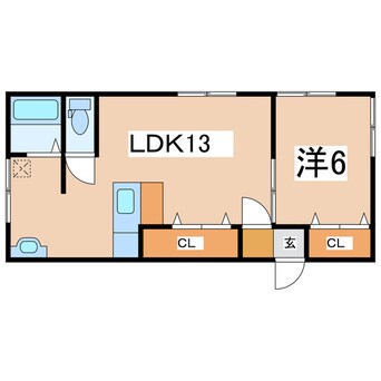 間取図 コーポ長岡Ａ棟