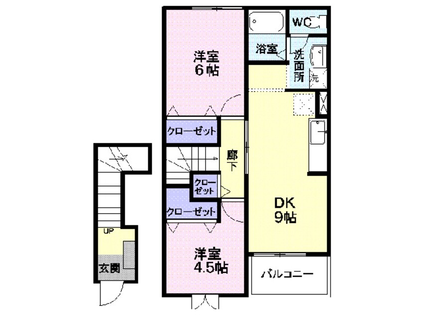 間取図 メルローズＡ