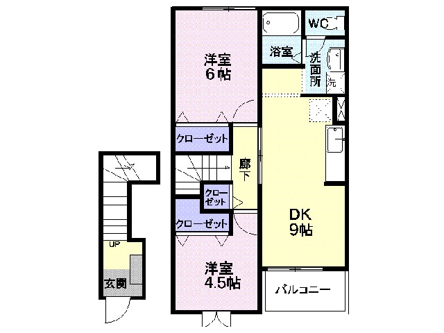 間取り図 メルローズＡ