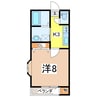 スカイパレス 1Kの間取り