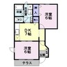 オランダ村Ｄ 2DKの間取り