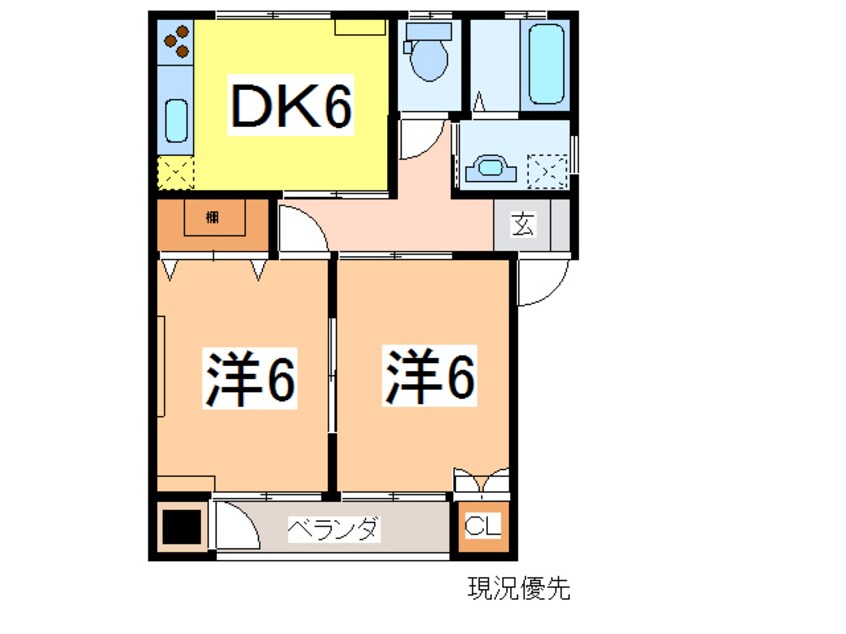 間取図 Ｙコーポ・ファンタステック