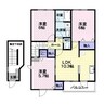 さくらヶ丘Ａ棟 3LDKの間取り