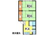 サンライフSATOHＡ棟 2Kの間取り