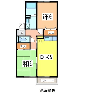 間取図 メゾンベール久野本Ｂ