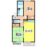 メゾンベール久野本Ｂ 2DKの間取り