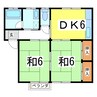 カーサ・シティＡ 2DKの間取り