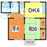 カーサ・シティＡ 2DKの間取り