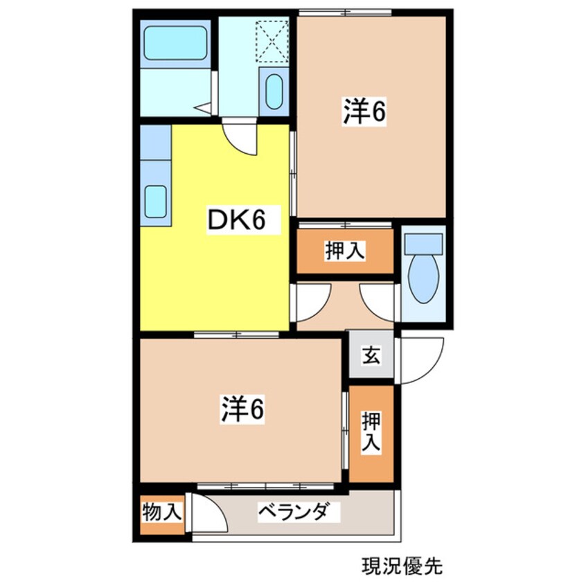 間取図 ハイツフレンドＢ棟