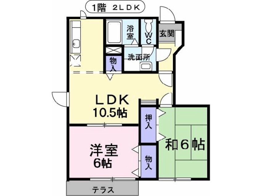 間取図 ヒルテラスウエスト