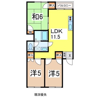 間取図 ファミネスハイツ海老澤２号館