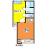 ユートピアＢ 1DKの間取り