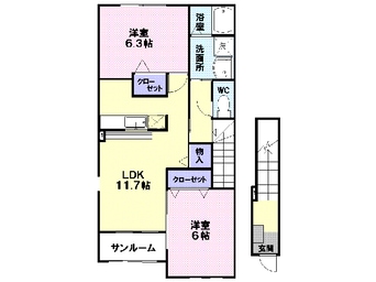 間取図 グラースアンジュ