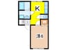レナウッド 1Kの間取り