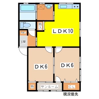 間取図 丸好コーポ駅西