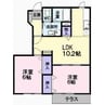 サンシャインヒルズＢ 2LDKの間取り
