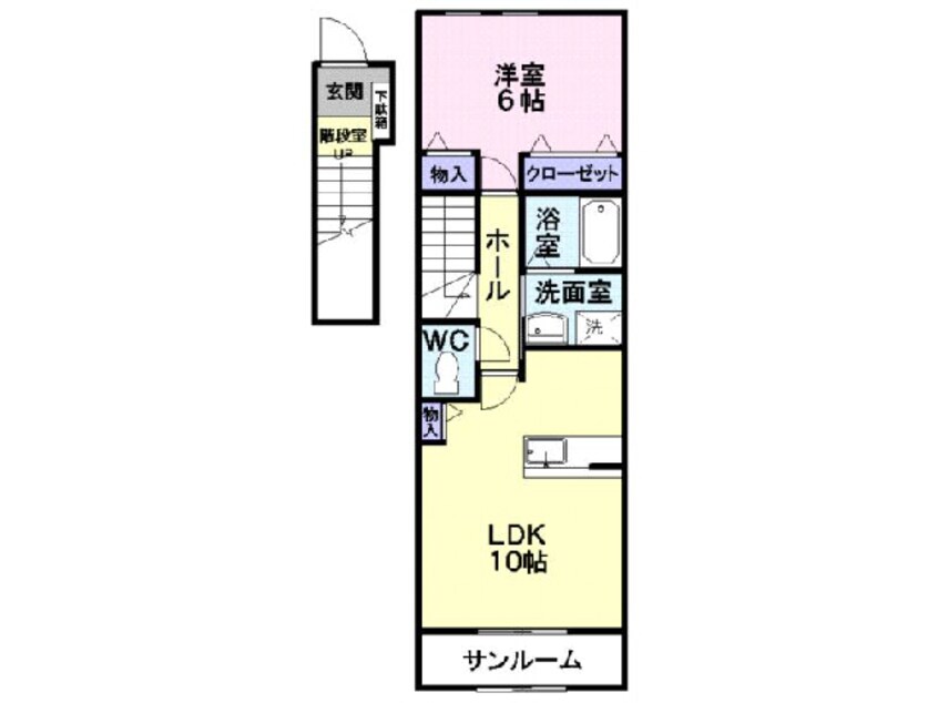 間取図 左沢線<フルーツライン左沢線>/寒河江駅 徒歩22分 1階 築11年