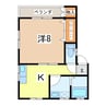 蕗コーポ 1Kの間取り