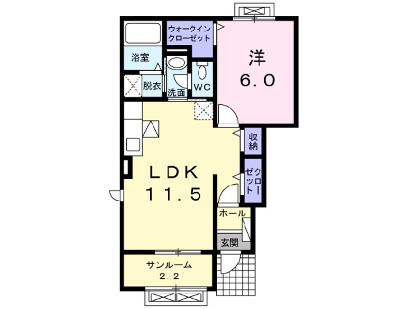 間取図 ヴィラ・シャンテ　Ａ