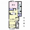 ソレイユ神町Ｂ 1LDKの間取り