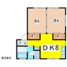 レインボーハイツ 2DKの間取り