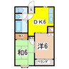 ロイヤルアベニュー　1 2DKの間取り