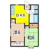 ロイヤルアベニュー　2 2DKの間取り