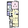 ココ・ヒルズ　Ⅰ 1LDKの間取り