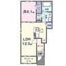 シーズンテラスⅡ 1LDKの間取り