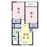 ルーセントＡ 2DKの間取り