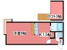 グランステージ月寒中央 1Kの間取り