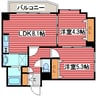 ル・ノール福住 2LDKの間取り