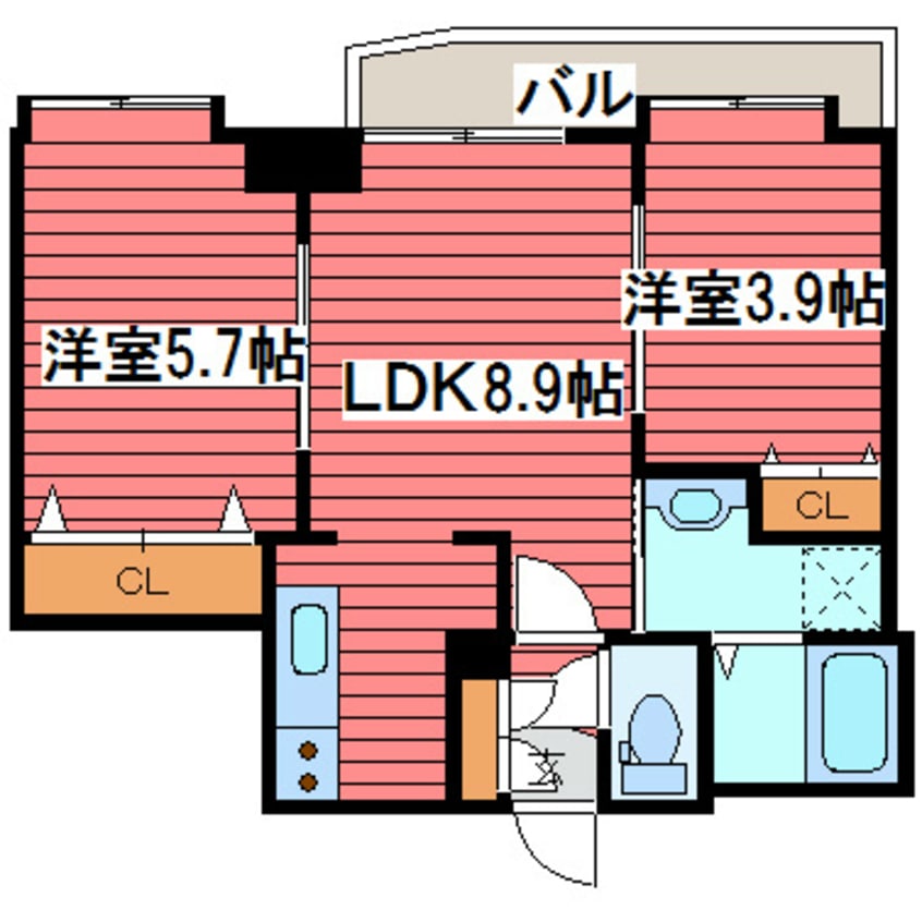 間取図 ル・ノール福住