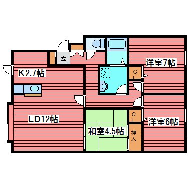 間取り図 パークハイム西岡II