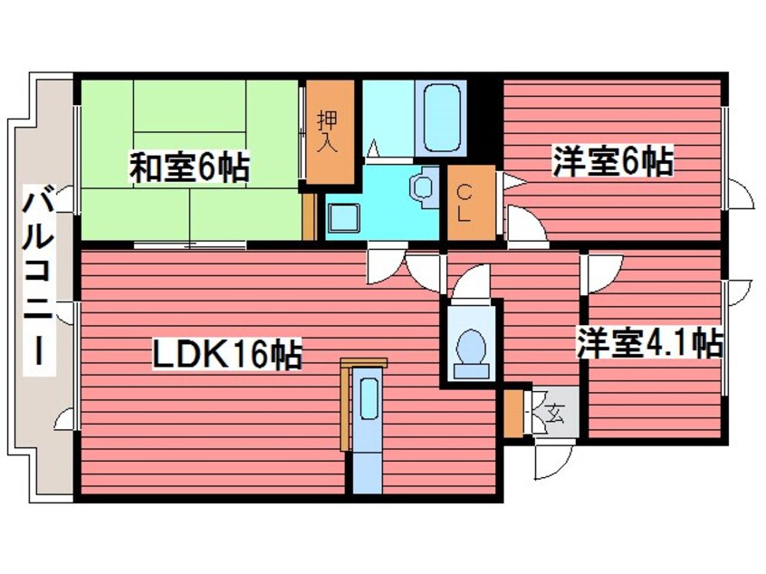 間取図 ウエストヒルズ参番館