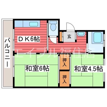 間取図 朝日ハイツ２号棟