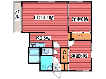 間取図 ベルデ福住
