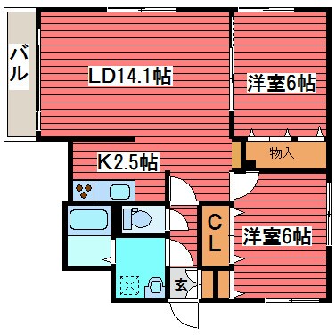 間取り図 ベルデ福住