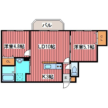 間取り図 ファミリーコート福住１ー４
