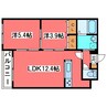 フォルトゥーナ 2LDKの間取り
