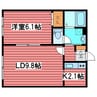 イデアル福住 1LDKの間取り