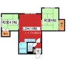 シティハウス月寒 2LDKの間取り